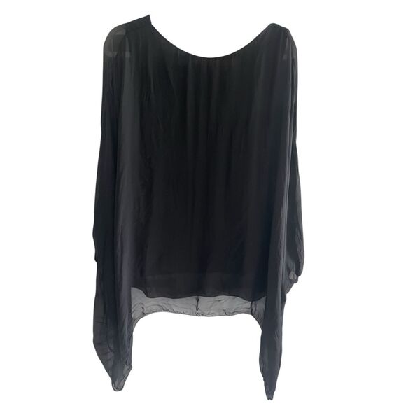 Cobble Stone Italian Silk Blouse Top Women’s Sz Medium Made in Italy Minimalist - Picture 4 of 4